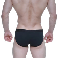 MetroMaleWear Dream Brief black briefs with smooth, form-fitting fabric and solid color design for comfortable wear