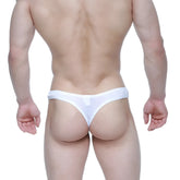 MetroMaleWear Dream Thong White 2002-01 white thong briefs with smooth fabric and elastic waistband visible from the back side