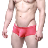 Metro male wear entropy trunk red 2125-11 pink men’s briefs with white trim and subtle waistband logo