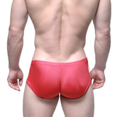 Metro male wear entropy trunk red 2125-11 red shiny fabric swim trunks designed for swimming and beachwear