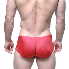 Metro male wear entropy trunk red 2125-11 red shiny fabric swim trunks designed for swimming and beachwear