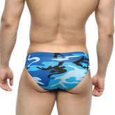 MetroMaleWear equipaje bikini 5103-83 swim trunks with blue and black camouflage pattern ideal for swimming