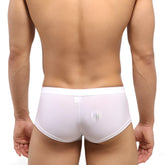 White briefs metro malewear escondido hip trunk 1026-00 with smooth form fitting design and clean elastic waistband