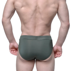 Metro male wear espacio brief green 5104-26 olive green seamless briefs with a smooth, comfortable fit