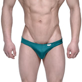 MetroMaleWear Eureka bikini green 5223-07 teal shimmering briefs with a snug form-fitting design