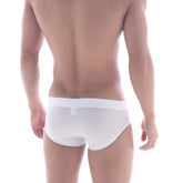 MetroMaleWear europa swim brief white featuring smooth form-fitting design and clean elastic waistband