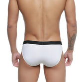 MetroMaleWear expose brief white 2207-00 white cotton briefs with a black waistband for comfortable daily wear