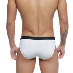 MetroMaleWear expose brief white 2207-00 white cotton briefs with a black waistband for comfortable daily wear