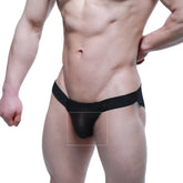 Black mesh briefs with solid black waistband embroidered with men branding metroMalewear fior bikini 3603-72