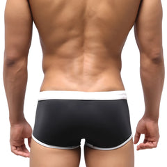 MetroMalewear fresco swim trunk black 4944-20 black briefs with white trim designed for swimming and beachwear