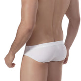White briefs metro male wear golden white swim brief 4917-01 with sleek form-fitting design and subtle waistband stitching