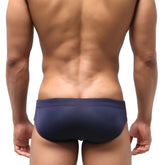Navy blue metro male wear harbour swim bikini 4917-29 with subtle textured finish and matching waistband stitching