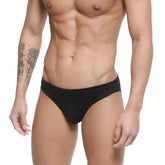 MetroMaleWear Hunter swim brief black 4977-20 with smooth stretchy fabric and subtle sheen in a form-fitting design