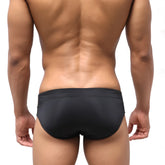 Black MetroMaleWear Ibiza swim brief metal gold 4928-31 with smooth form-fitting design for swimming and beachwear