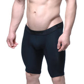 MetroMaleWear intenso cycle shorts black 15 inch compression shorts with snug fit and elastic waistband