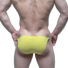 MetroMaleWear invisible bikini yellow 3704-15 bright yellow form-fitting swim trunks with sleek minimalist design
