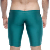 Tealmale wear jammer swim boxer green 4904-07 shiny teal form-fitting swim trunks with subtle textured finish