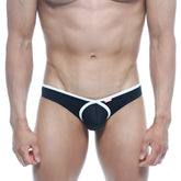 MetroMaleWear lasso bikini black mens briefs with distinctive crisscross front design for stylish everyday wear