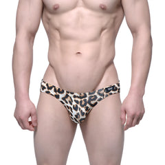 Leopard-print metro male wear leo bikini 5103-m75 men’s briefs with snug fit and elastic waistband