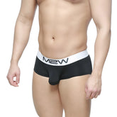 Black m2w mens briefs with white waistband and logo by metromalewear in oscura 3013-22 design