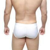 MetroMaleWear m2w max boxer white 3013-03 white men’s briefs with smooth form-fitting design and elastic waistband