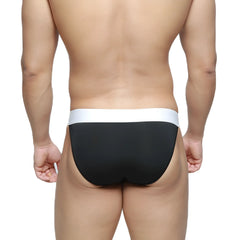 Black briefs with a white waistband metroMalewear m2w pocket bikini oscuridad 3105-22 for comfortable daily wear