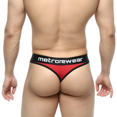MetroMaleWear Martini thong red 2112-12 with red and black sleek minimalist metrowear design