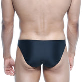 MetroMaleWear max bulge bikini black swim trunks with sleek, smooth, and form-fitting design for men