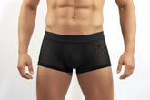 MetroMaleWear MAX mesh boxer black 3013-75 with breathable black mesh fabric and solid waistband for comfort