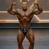 Black leather briefs with white vertical stripes on waistband from MetroMaleWear MetroMuscleWear Muscle Trunk Giorgio 4700-20