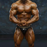 Black metro muscle branded briefs with gold logo and central seam from MetroMaleWear Sebastian competition suit 4974-44