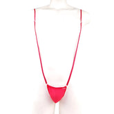 Bright pink thin-strap men’s string bikini metro male wear miami bodysuit snug-fitting design front view