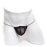 Metro malewear microfiber black mesh thong with thin elastic straps designed for comfortable everyday wear