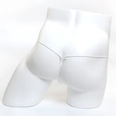 White men’s briefs with thin silver elastic waistband made of microfiber mesh from metro male wear red 2015-49
