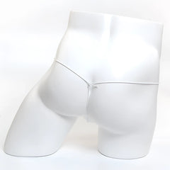 White men’s briefs with thin silver elastic waistband made of microfiber mesh from metro male wear red 2015-49