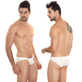 MetroMaleWear Minimo hip brief white 2006-00 sleek minimalist white cotton men’s underwear front view