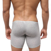 MetroMaleWear Minimo long boxer gray briefs with gray heathered fabric and a snug form-fitting design