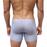 Light blue form-fitting men’s boxer briefs MetroMaleWear Minimo Long Boxer Lavender 2034-08 front view