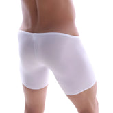 MetroMaleWear minimo long boxer white 2034-00 sheer white mesh briefs with smooth form fitting design