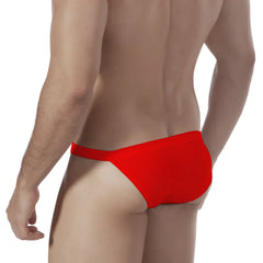MetroMaleWear modern bikini red 4004-12 bright red form-fitting swim trunks with sleek minimalist design