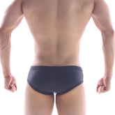 MetroMaleWear modern trunk charcoal 4013-11 black briefs with a snug form-fitting design made from soft fabric