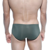 Olive green seamless briefs metro male wear mojito bikini green 1006-26 showing smooth fabric and comfortable fit