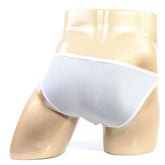 White ribbed cotton briefs with a clean minimalist design from MetroMaleWear Moreno Bikini Gray 3607-10 product line