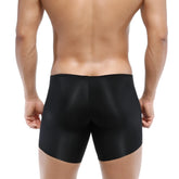 MetroMaleWear naked mid boxer black 2034-30 sleek satin finish men’s briefs with smooth form fitting design