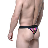 MetroMalewear neon thong 2912-04 vibrant neon leopard-print briefs with black elastic waistband and m2w logo