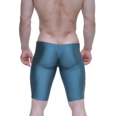 MetroMaleWear new jammer swim boxer radish 4994-07 shiny teal metallic trunks ideal for swimming and water sports