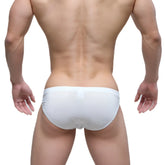 Metro male wear nieve bikini 5103-m00 white textured briefs with smooth elastic waistband for comfortable fit