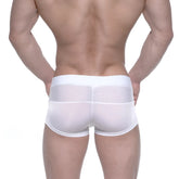 White athletic briefs metro male wear noto trunk 2026-33 with mesh panel across the back for breathability