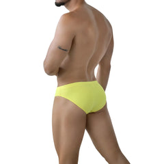 Bright yellow metro male wear oro bikini briefs 5103-17 made of soft material for comfortable daily wear