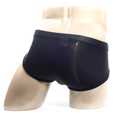Black sleek-fitting metroMalewear ortiz briefs in smooth stretchy fabric with subtle sheen